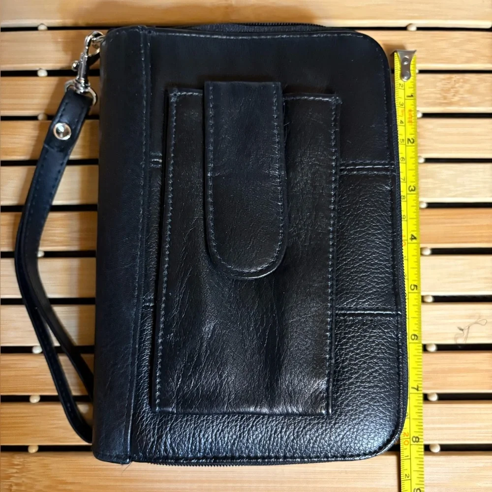 Black Faux Leather Day Timer Binder